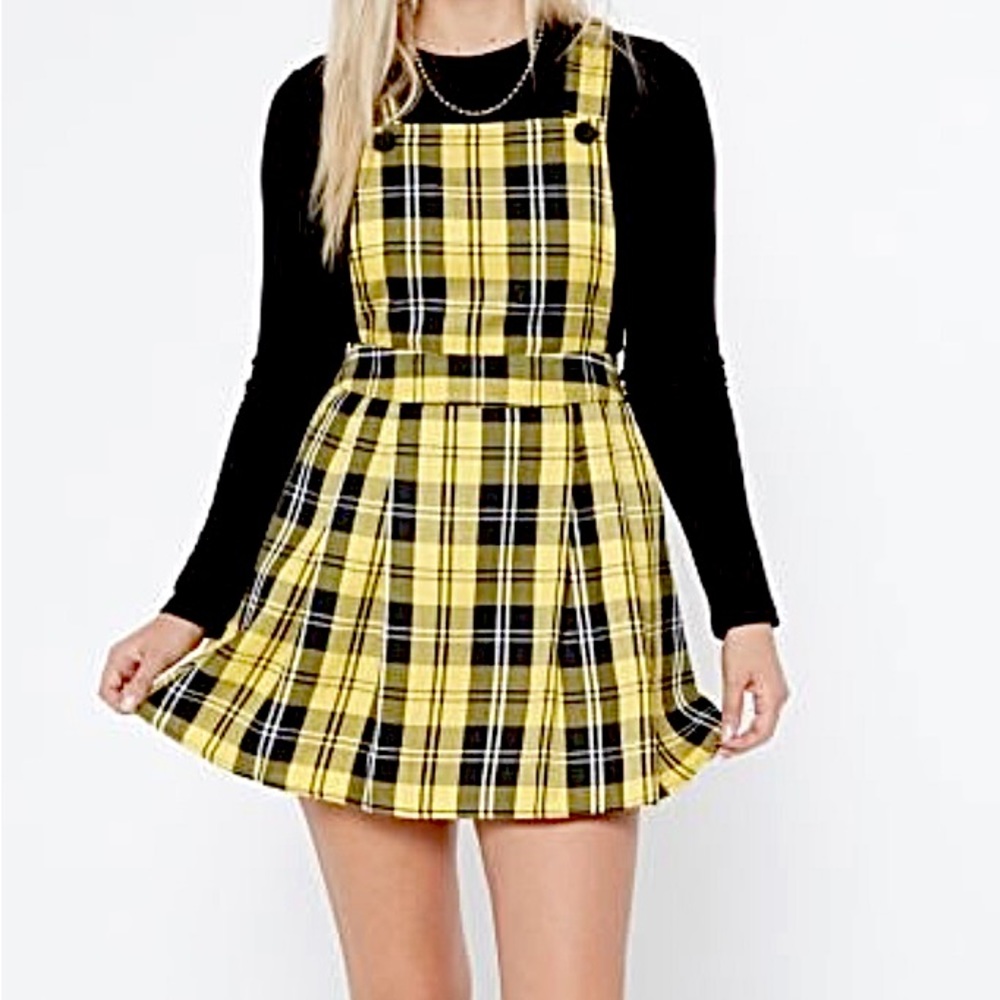 RUE 21 yellow plaid dress